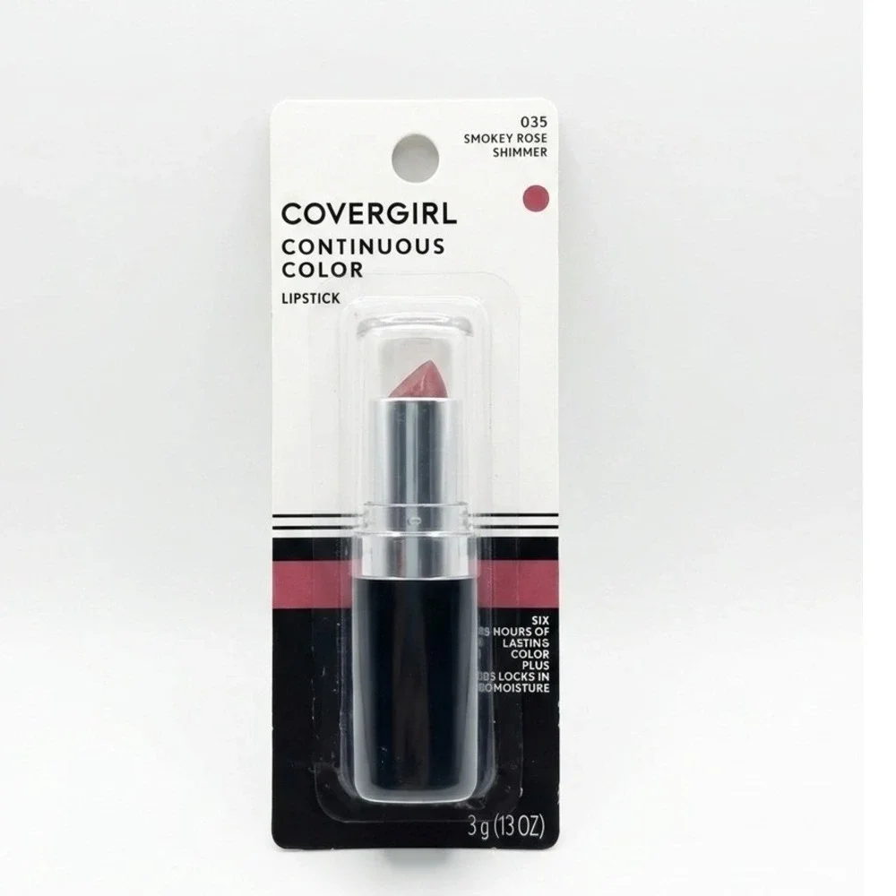 CoverGirl Continuous Color Lipstick 035 Smokey Rose Shimmer Discontinued HTF NEW